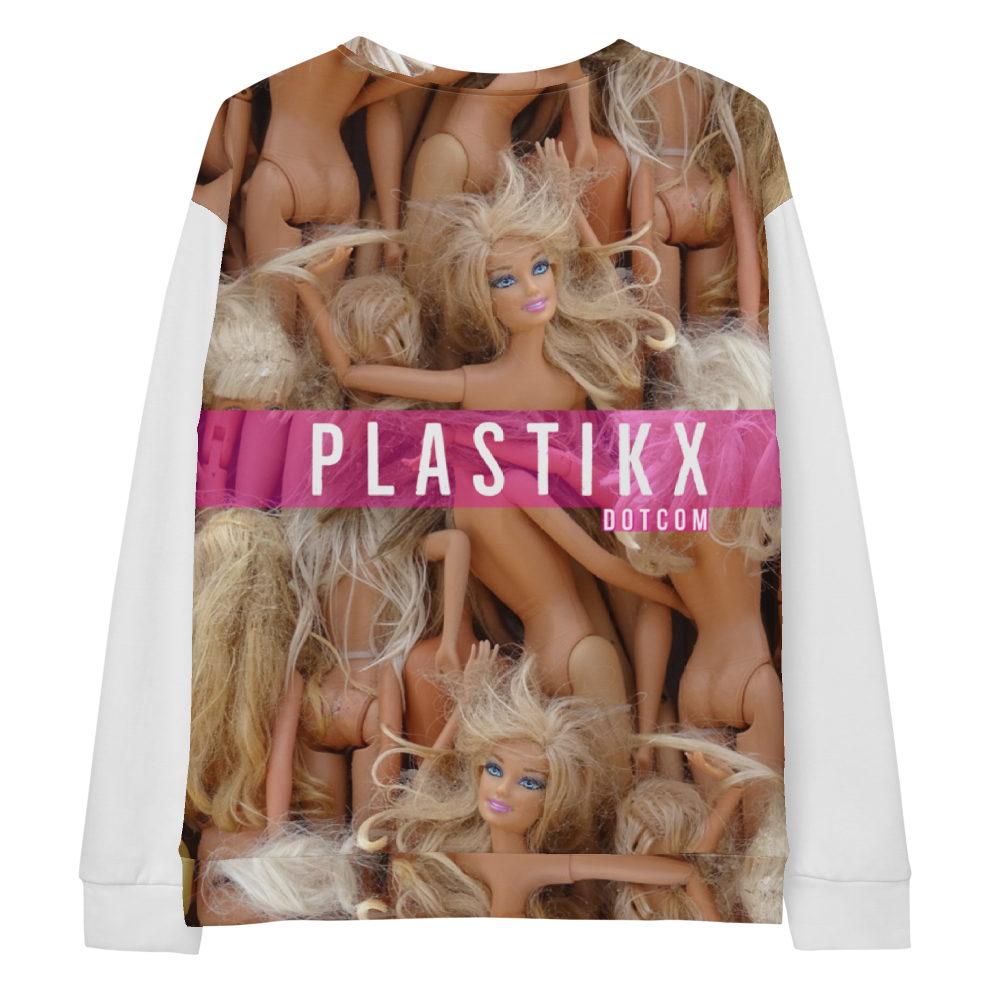 Plastikx Premium Cardi Barbi Dolls Crewneck - White