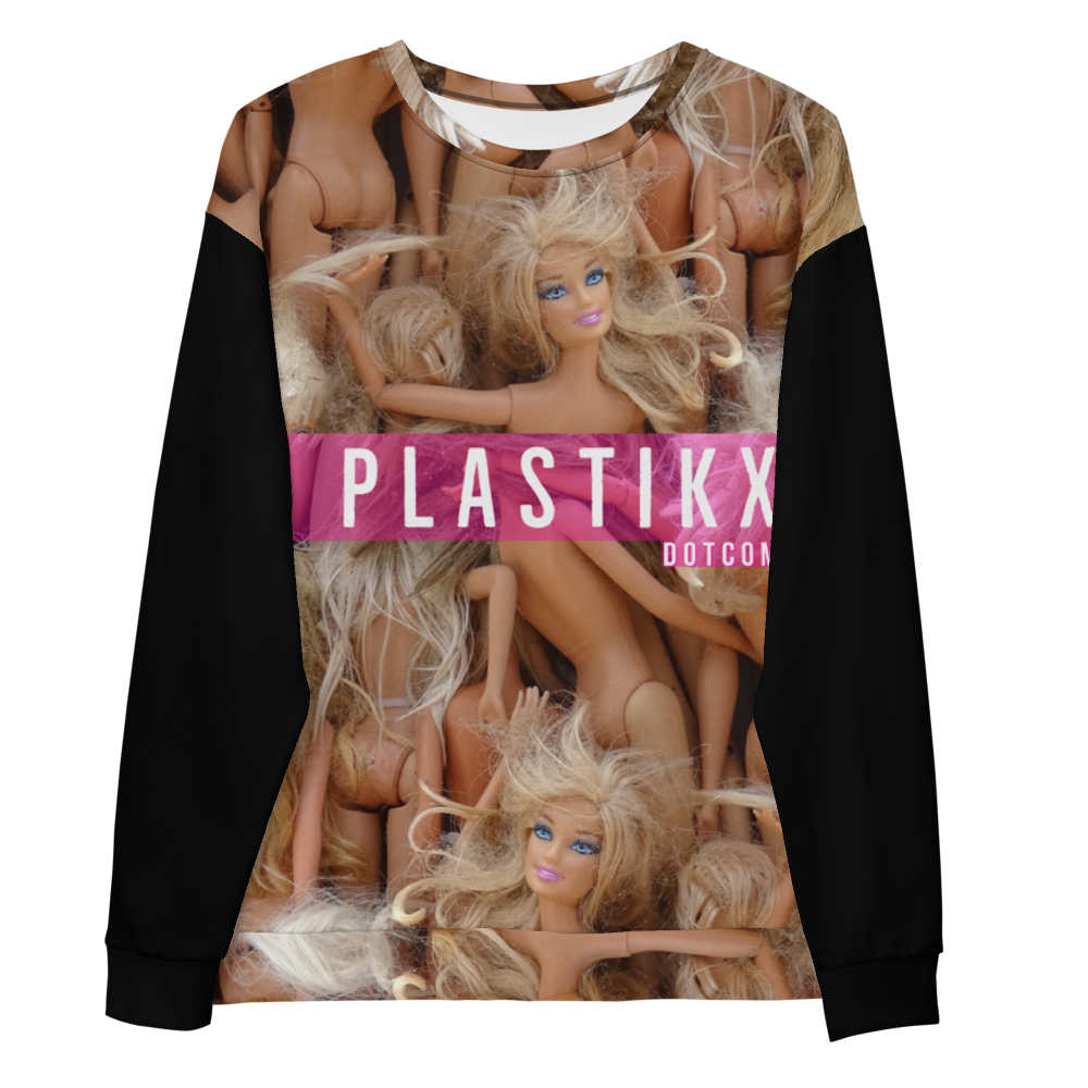 Plastikx Premium Cardi Barbi Dolls Crewneck - Black